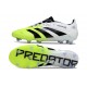 adidas Predator Elite FG Neuf Blanc Noir Citron Lucid