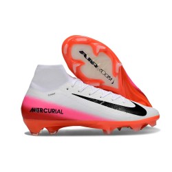 Nike Zoom Mercurial Superfly 10 Elite FG Blanc Rouge Noir