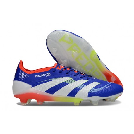 adidas Predator Elite FG Neuf Bleu Lucide Blanc Ftwr Rouge Solaire