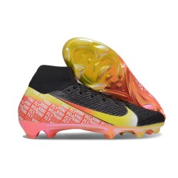 Nike Zoom Mercurial Superfly 10 Elite FG Noir Jaune Rouge