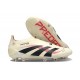Crampons adidas Predator Elite 25 LL FG Blanc Cassé Noir Rubis Pur