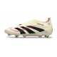 Crampons adidas Predator Elite 25 LL FG Blanc Cassé Noir Rubis Pur