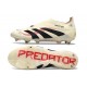 Crampons adidas Predator Elite 25 LL FG Blanc Cassé Noir Rubis Pur