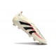Crampons adidas Predator Elite 25 LL FG Blanc Cassé Noir Rubis Pur
