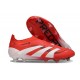 Crampons adidas Predator Elite 25 LL FG Rouge Lucide Blanc Noir