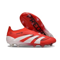 Crampons adidas Predator Elite 25 LL FG Rouge Lucide Blanc Noir