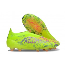 Crampons adidas Predator Elite 25 LL FG Citron Lucide Rose Bleu Fusion