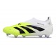 Crampons adidas Predator Elite 25 LL FG Blanc Noir Citron Lucid