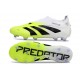 Crampons adidas Predator Elite 25 LL FG Blanc Noir Citron Lucid