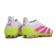 Crampons adidas Predator Elite 25 LL FG Blanc Rose Lucide Citron Lucide
