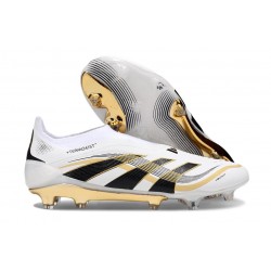 Crampons adidas Predator Elite 25 LL FG Blanc Ftwr Or Métallique