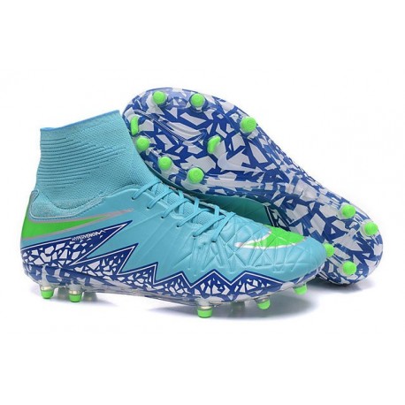 Nouveau Cramons Nike HyperVenom Phantom 2 FG Bleu Vert Blanc