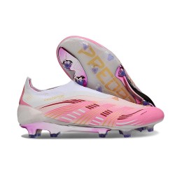 Crampons adidas Predator Elite 25 LL FG Rose Blanc