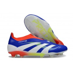 Crampons adidas Predator Elite 25 LL FG Bleu Lucide Blanc Ftwr Rouge Solaire
