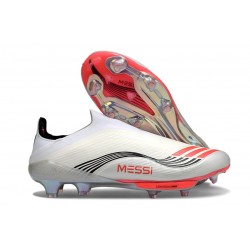 Chaussure adidas F50+ LL FG X MESSI Blanc Ftwr Rouge Lucide Argent Mét