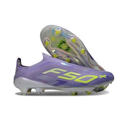 Chaussure adidas F50+ LL FG Violet Rapide Blanc Ftwr Citron Lucide