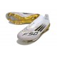 Chaussure adidas F50+ LL FG Blanc Noir Or Mét