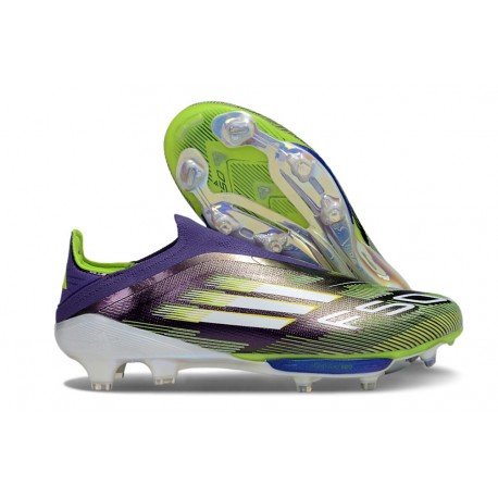 Chaussure adidas F50+ LL FG Violet Rapide Blanc Ftwr Citron Lucide