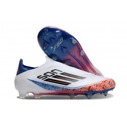 adidas F50 Elite Laceless FG Son Blanc Noir Rouge Vif