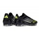 adidas F50 Elite Laceless FG Core Noir Fer Mét. Citron Lucide