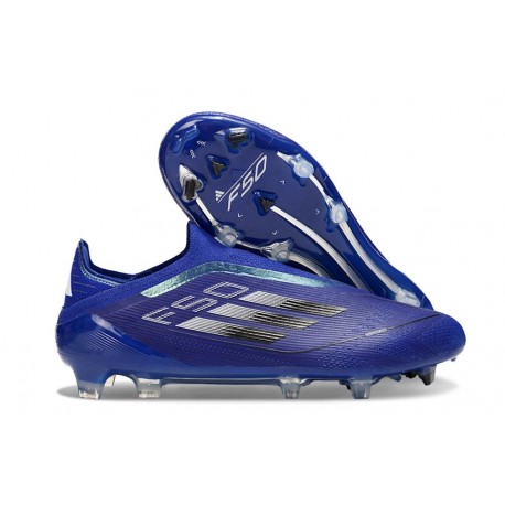 adidas F50 Elite Laceless FG Bleu