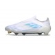 adidas F50 Elite Laceless FG Blanc Pearl Métallique Blanc