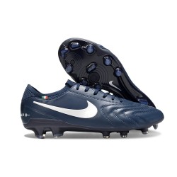 Nike Tiempo Legend X Elite FG Marine Blanc