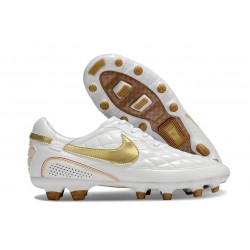 Nike Tiempo Legend X Elite FG Ronaldo Blanc Or