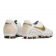 Nike Tiempo Legend X Elite FG Ronaldo Blanc Or