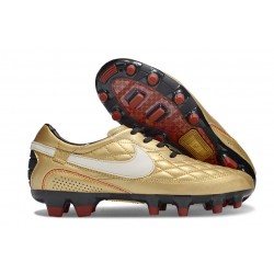 Nike Tiempo Legend X Elite FG R10 Or Blanc