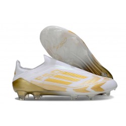 Chaussures adidas F50 Elite LL FG Blanc Or Mét
