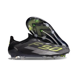 Chaussures adidas F50 Elite LL FG Core Noir Fer Mét. Citron Lucide
