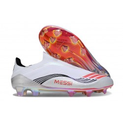 adidas F50 Elite LL FG X Messi Blanc Ftwr Rouge Lucide Argent Mét