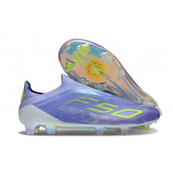Chaussures adidas F50 Elite LL FG Violet Rapide Blanc Ftwr Citron Lucide