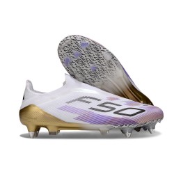 Chaussures adidas F50 Elite LL FG Blanc Violet Noir