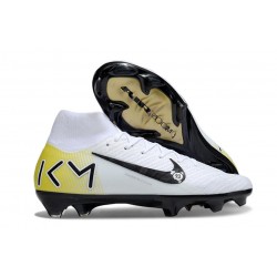 Nike Zoom Mercurial Superfly 10 Elite FG Blanc Noir Jaune