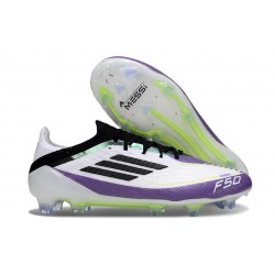 Chaussures adidas F50 Elite FG X Messi Blanc Ftwr Noir Violet Uni