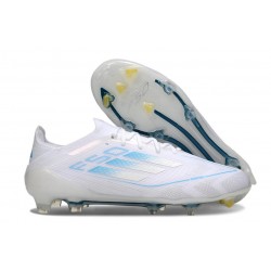 Chaussures adidas F50 Elite FG Blanc Bleu