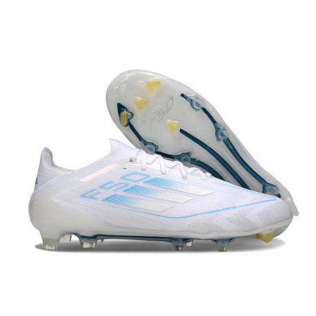 Chaussures adidas F50 Elite FG Blanc Bleu