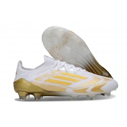 Chaussures adidas F50 Elite FG Blanc Or Mét