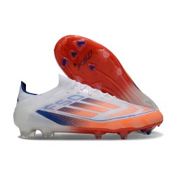 Chaussures adidas F50 Elite FG Advancement - Blanc Rouge Bleu