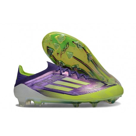 Chaussures adidas F50 Elite FG Violet Rapide Citron Lucide