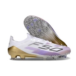 Chaussures adidas F50 Elite FG Blanc Violet Noir