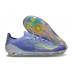 Chaussures adidas F50 Elite FG Violet Rapide Blanc Ftwr Citron Lucide