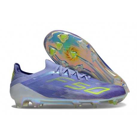 Chaussures adidas F50 Elite FG Violet Rapide Blanc Ftwr Citron Lucide