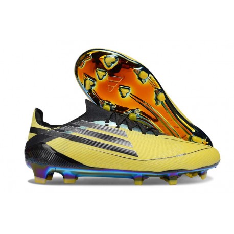 Chaussures adidas F50 Elite FG Jaune Noir