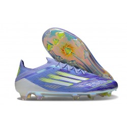 Chaussures adidas F50 Elite FG Violet Rapide Blanc Ftwr Citron Lucide
