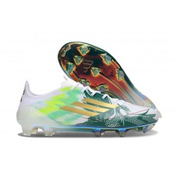Chaussures adidas F50 Elite FG Vert Blanc Or