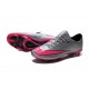 Nike Mercurial Vapor X FG Terrain Sec - Chaussures De Foot - Gris Loup Hyper Rose Noir