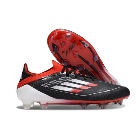 Chaussures adidas F50 Elite FG Noir Rouge Blanc